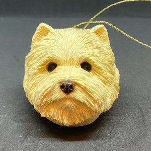 Westie Head Christmas Ornament